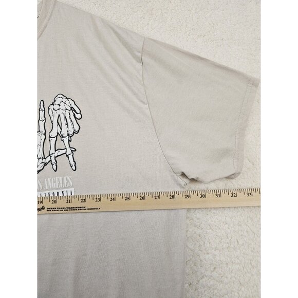 R GSTR LA California TShirt Men 4XL Skeleton Hands Khaki Short Sleeve West Coast - Picture 3 of 10